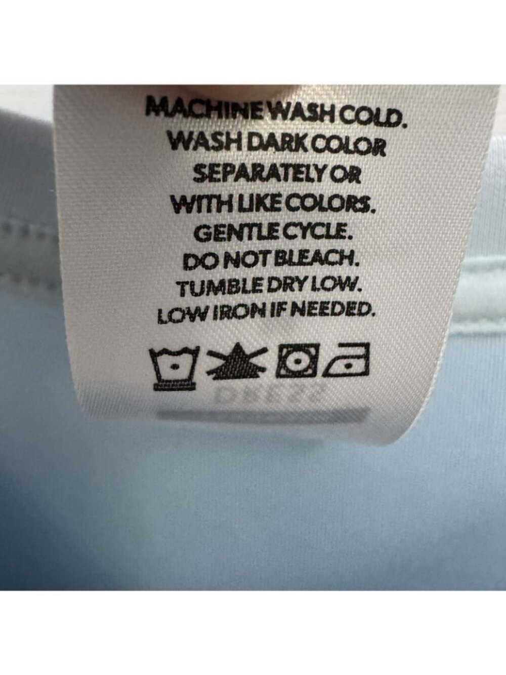 NWT Member’s Mark Sandwash T-Shirt Dress M Light Blue Short Sleeve Pockets - Picture 5 of 12